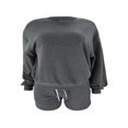 thumbnail image 2 of Sweat-shirt à Manches Longues et Short Élastique pour Femmes en 2 Pièces, 2 of 5