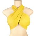 thumbnail image 2 of Wiyuqeen Women's Sleeveless Halter Criss Cross Tank Crop Tops Tie Backless Camis Solid Slim Y2K Wrap Halter Tops for Party Club, 2 of 5
