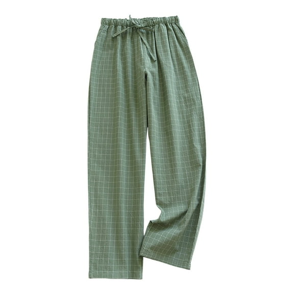 Women's Spring/Summer Checkered Pajama Pants - Loose & Comfortable, Large Size, for Home