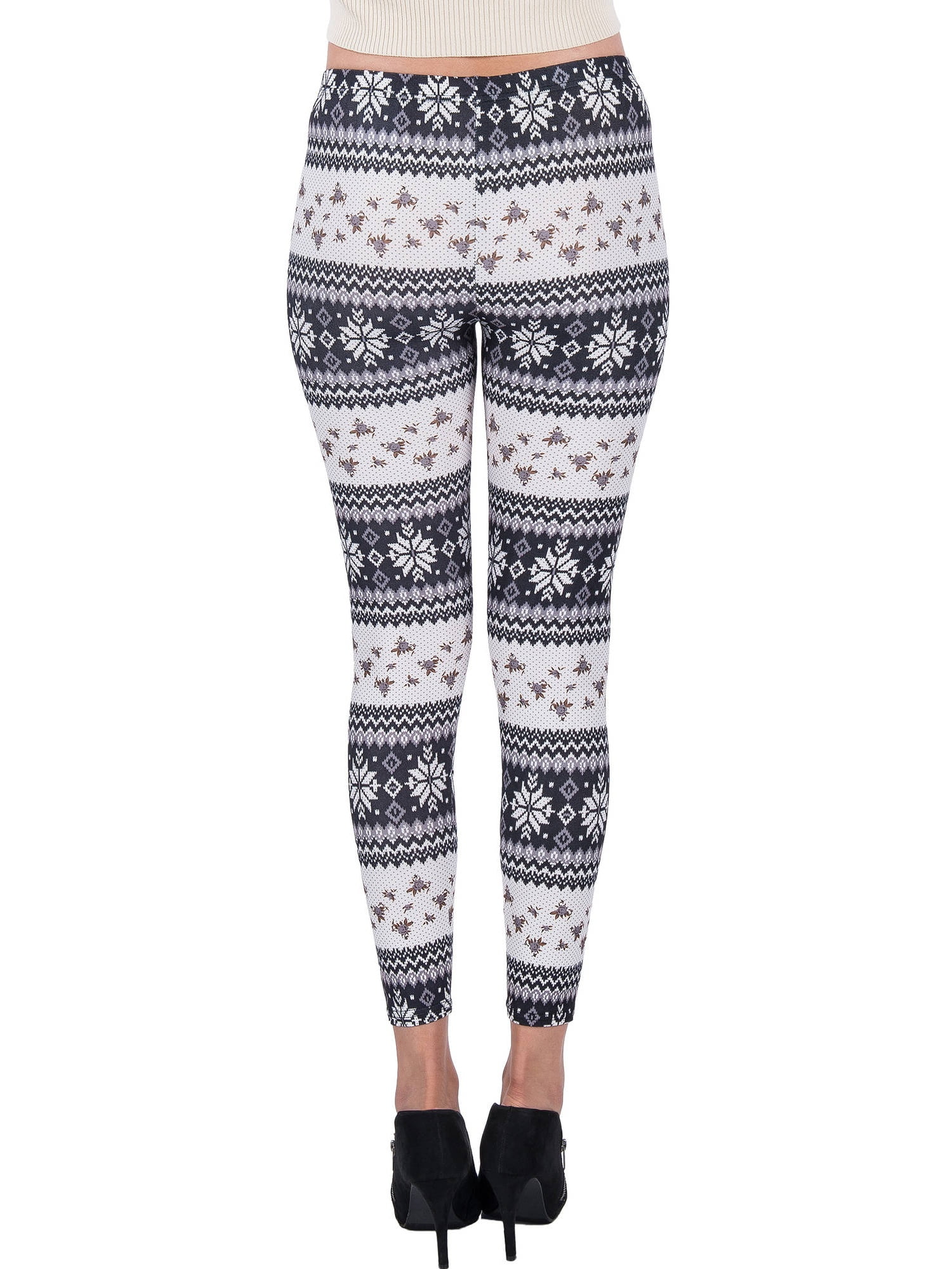 Women's Blooming Winter Design Full Length Stretchy Leggings