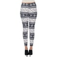 thumbnail image 3 of Women's Blooming Winter Design Full Length Stretchy Leggings, 3 of 5