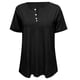 thumbnail image 3 of MHFRRA Camiseta Informal de Manga Larga con Cuello Redondo y Bolsillos para Mujer, Color Liso Negro, 3 of 3