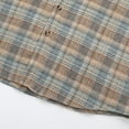 thumbnail image 6 of Kilaqueen Long Sleeve Shirts for Men Checkered Button Down Lapel Shirts Casual Fashion Vintage Relaxed Fit Shirts, 6 of 9