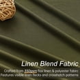 thumbnail image 4 of Cortinas Topfinel de lino verde oliva opacas, 244 cm, 100% opacas, 4 of 8