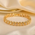 thumbnail image 5 of 14k Gold Plated Bracelets for Women Cubic Zircon Womens Tennis Bracelet, Non Tarnish Trendy Link Chain Bracelets Jewelry Gifts for Mom Wife Girlfriend, Tennis, 5 of 7