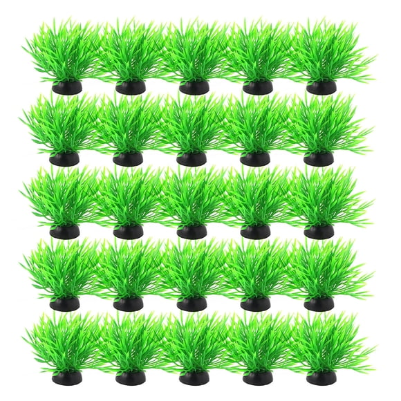 Tanque para Peces de Acuario plástico vívida decoración Ornamento Vegetal Verde Negro 20pcs