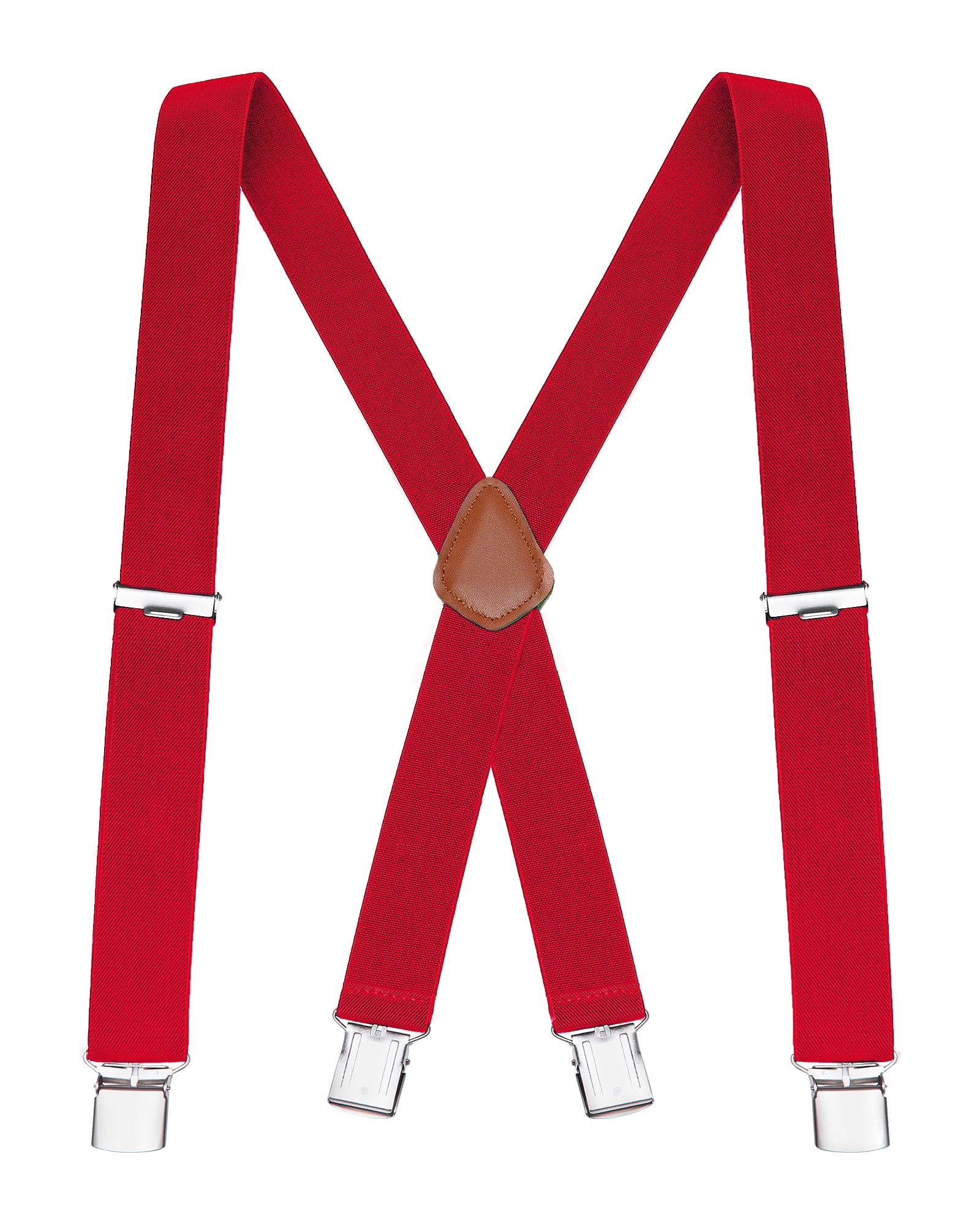 Man 1.5cm Wide Adjustable Stripe Partten Stretchy Suspenders Braces Pale Green 