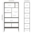 thumbnail image 3 of Henn&Hart 36" Gunmetal Gray Metal Bookcase, 3 of 10