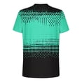 thumbnail image 2 of Short Sleeve T Shirts for Men Big & Tall M-5X Pullover Crewneck T-Shirts Plus Size Casual Slim Gradient Printed Athletic Workout Tees Tops, 2 of 5
