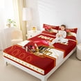 thumbnail image 4 of jejeloiu Red Football Helmet Full Size Sheets,Rugby Sport Bed Sheets,Boys Ball Game Sheet Sets For Teens,Luxury Bedroom Decor,4-Piece, 4 of 7