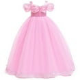 thumbnail image 2 of HAWEE Princess Dress for Girls, Halloween Cosplay Costume Toddler Off the Shoulder Blue Fancy Outfit, 2 of 5