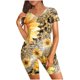 thumbnail image 1 of Puntoco Conjunto de dos piezas para mujer, camiseta de manga corta con cuello redondo y pantalones cortos de cintura alta Puntoco Puntoco-6336, 1 of 6
