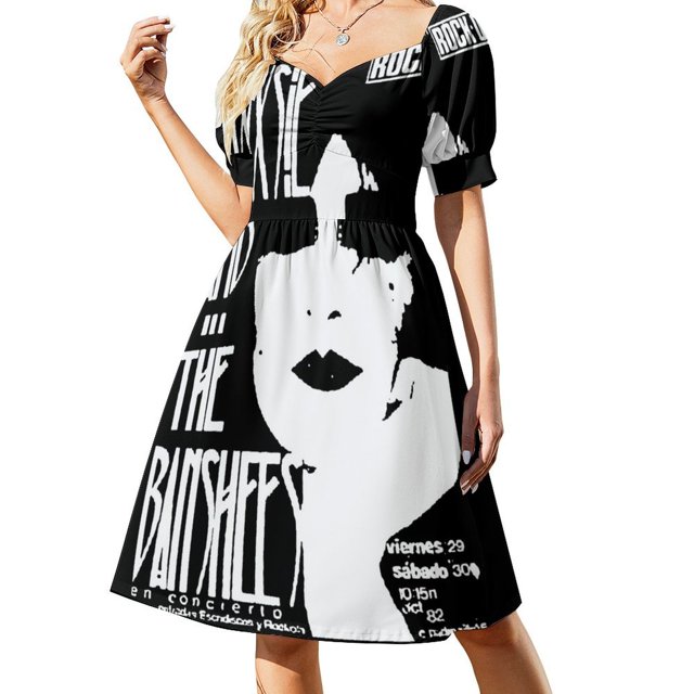Vestido de manga corta SATB de Rock alternativo de los años 80 ropa para mujer vestidos de noche para mujer vestido de verano 2025 para mujer