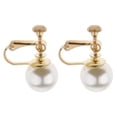 thumbnail image 2 of Pendientes Sin Perforaciones Zulema con Clip y perlas Blancas 2x, 2 of 8