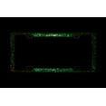 thumbnail image 4 of Creathome 3D Shining and Neon License Plate Frame from Pure Zinc Alloy Metal Perfect Plate Holder, Matt Black with Green Glitter, 4 of 8