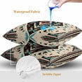 thumbnail image 4 of Throw Pillow Covers 26x26 Inch Set of 2, Boho Red Teal Brown Waterproof Outdoor Pillow Covers, Southwestern Retro Geometric Decorative Cushion Pillowcases for Couch, Sofa, Bed, Garden, Patio, 4 of 9