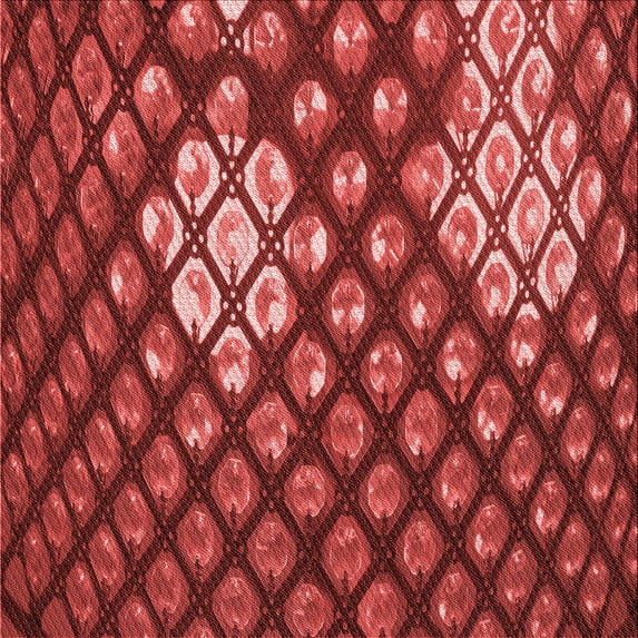 Ahgly Company Indoor Square Patterned Valentine Red Area Rugs, 5' Square