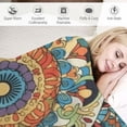 thumbnail image 3 of Fenyluxe Colorful Circular Design Print Throw Blanket for Bed Couch Car, Lightweight Soft Blanket for All Seasons, Kids and Adults Blanket 60x80in, 3 of 6