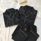 thumbnail image 1 of Conjuntos de pijamas de seda de lujo para mujer, Conjunto de pijama de manga larga de alta calidad, cárdigan de seda de hielo a la moda, ropa para el hogar, primavera y otoño, 1 of 4