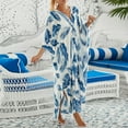 thumbnail image 5 of WTOBBY Women's Beach Cover-Up Swimsuit Bikini Outerwear Flowy Long Sleeve Dress Swimsuit Cape Jacket for Summer Poolside Resort Wear,Sky Blue One Size, 5 of 5