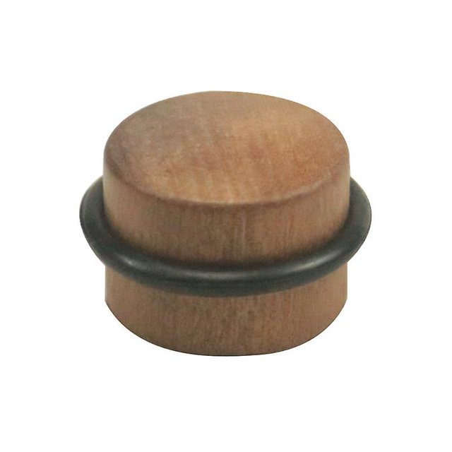 Topes de Puerta - Tope de Puerta Adhesivo de Madera para Suelo - Topes de Protección para Puertas y Paredes - Paquete 6 unidades (Roble)
