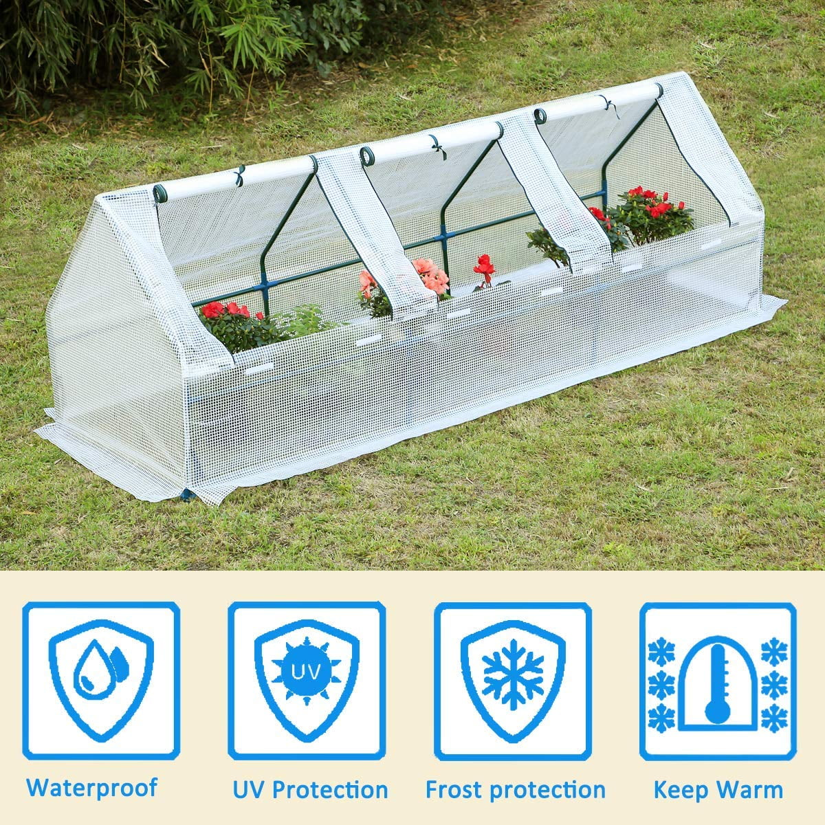 Erommy Portable Mini Greenhouse Outdoor Green Plant Hot House with