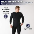 thumbnail image 3 of Nautica Mens Thermal Underwear Set Insulated Shirt & Long Johns, Blue Medium, 3 of 7