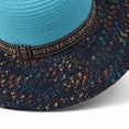 thumbnail image 5 of Noric Women Summer Sun Hat Color Block Wide Brim Floppy Hat Bohemian UV Protection Cap for Beach Vacation, 5 of 5