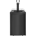 thumbnail image 4 of Beer Kegerator, Full Size Keg Refrigerator With Shelves,Dual Tap Draft Beer Dispenser, Drip Tray & Rail, CO2 Cylinder, 32°F- 50°F Temperature Control, Holds 1/6, 1/4, 1/2 Barrels, Black, 4 of 6