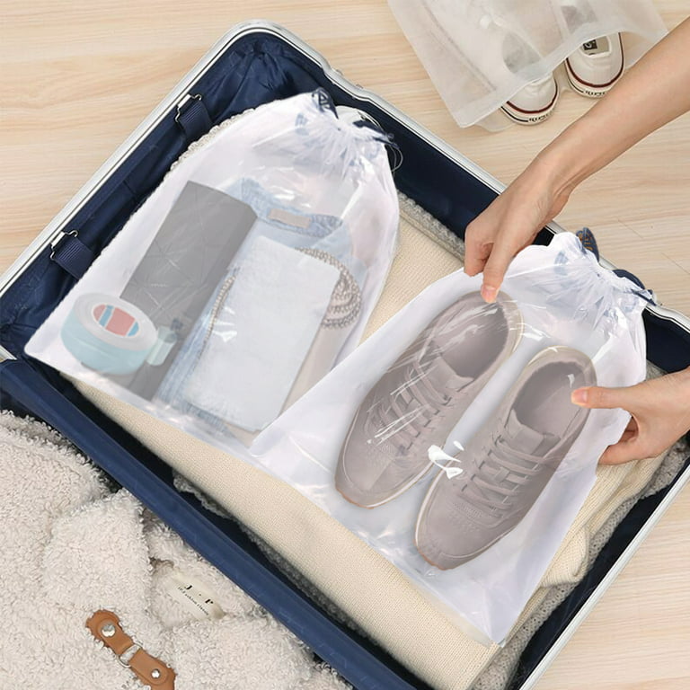 Kabuer Transparent Shoe Bags for Travel Large Clear Shoes Storage Organizers Travel Accessories 12 Pcs, Women's
