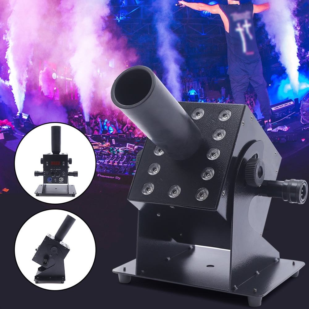 ANQIDI 12x3W LED CO2 Jet Machine, RGB 3 In1 Multi-angle Ejector DMX Control for Stage DJ Party Show Effect Fog Smoke Machine