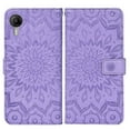 thumbnail image 3 of Asuwish Compatible with Cricket Debut S2 U380AC/AT&T Calypso 4 U380AA Wallet Phone Case and Tempered Glass Screen Protector Flip Credit Card Holder Stand Mandala Flower Cell Cover for Women Purple, 3 of 8