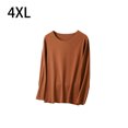 thumbnail image 2 of Jumpingount Ropa interior térmica femenina Tops manga larga sin costuras cómodo otoño Oficina dormir ropa interior camisa cálida para mujer Prendas para la parte del cuerpo Marron oscuro 4XL Jumpingount AP013722-10, 2 of 6