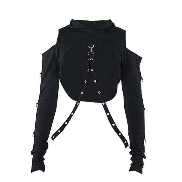 Hooded Pullover Sweatshirt Sexy Hoodies Long lasting Crop Tops Long Sleeve Attractive Craftsmanship DIY Prop Party Clothing S