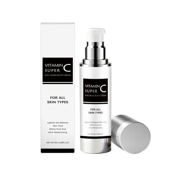 Vitamin C Serum for Face, Anti Aging 50ml Super C Retinol Serum With Hyaluronic Acid, Vitamin E, Collagen Peptides, Wrinkle Serume for Dark Spot, tighten, firming, lift, Brightening