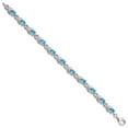 thumbnail image 2 of Primal Silver Sterling Silver Rhodium-plated Blue Topaz Bracelet, 2 of 5