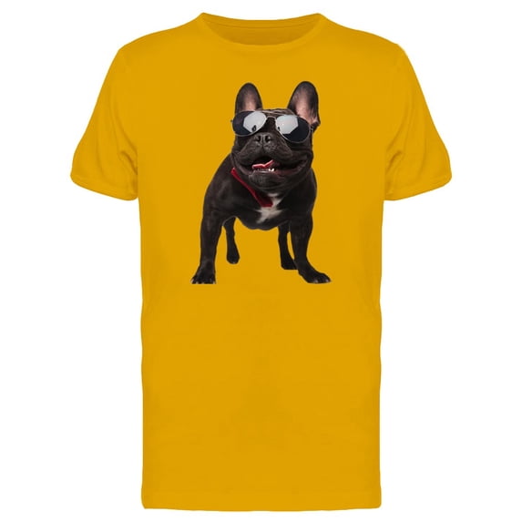 French Bulldog And Sunglasses T-Shirt Men -Image by Shutterstock, Male Small