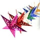 thumbnail image 4 of 5 lámparas de papel brillante de 30 cm con forma de estrella para techo, con forma de pentagrama, para decoración del hogar, fiestas, bodas y Navidad, color azul., 4 of 5