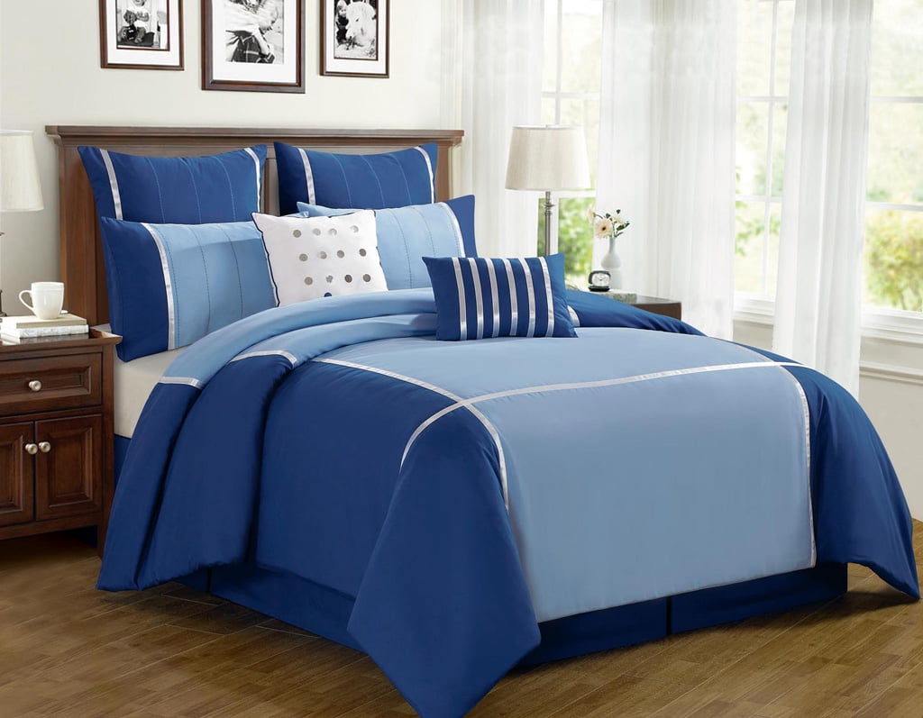 12 Piece Vienna Blue Bed In A Bag Set Com