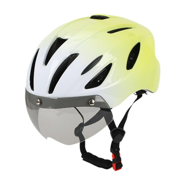 Casco de bicicleta Corcha ajustable Casco de ciclismo para en bicicleta deportiva al aire libre. Amarillo
