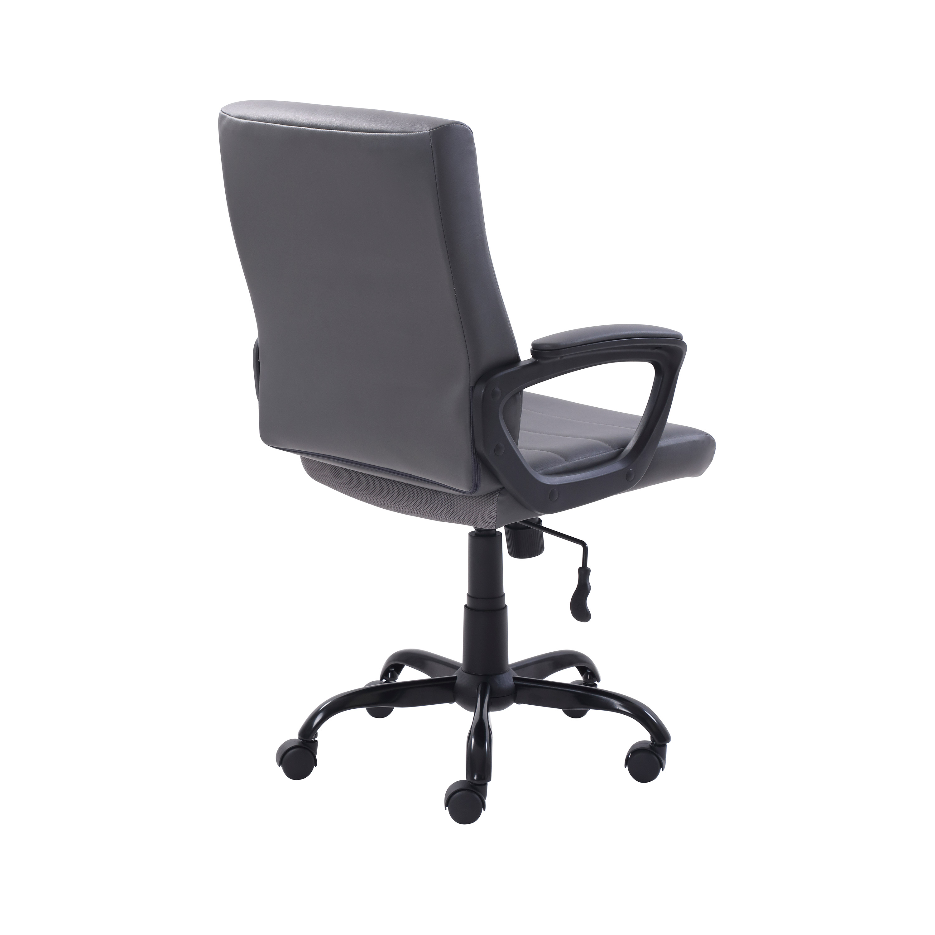 Mainstays Bonded Leather Mid-Back Manager's Office Chair, Gray - image 10 of 11