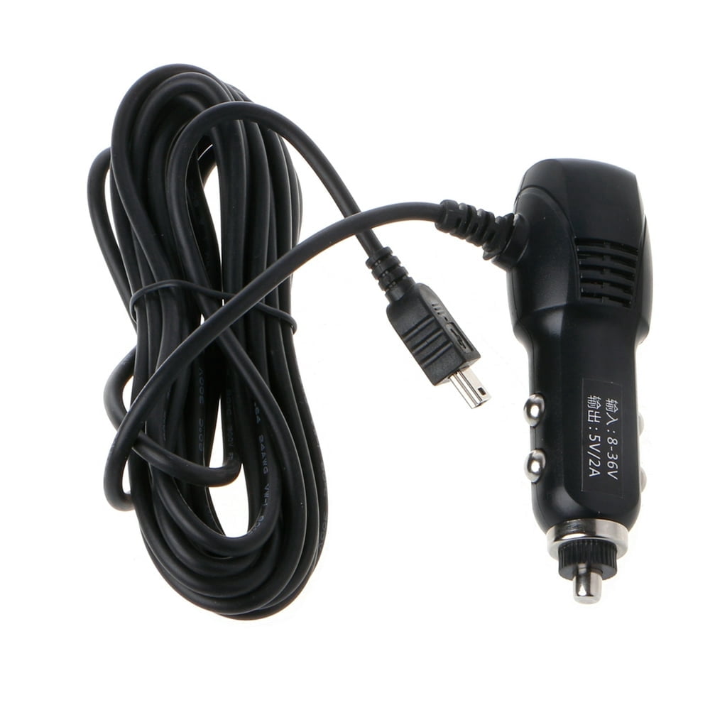 MesaSe Mini USB Port 5V 2A Car Charger Adapter For Car DVR Vehicle Charging w/3.5m Cable