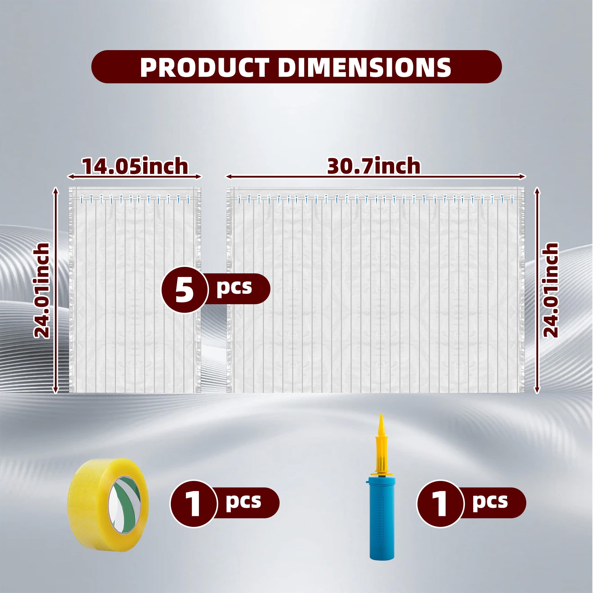MACTANO 5 Pack Guitar Air Column Packaging Bags, Inflatable Guitar Storage Packaging Bag for Bass Guitar Ukulele