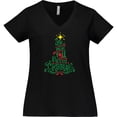 thumbnail image 3 of Inktastic We Wish You A Merry Christmas Women's Plus Size V-Neck T-Shirt, 3 of 5