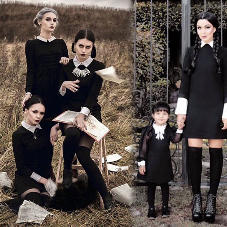 The Addams Family Wednesday Addams Halloween Cosplay Costume