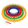 thumbnail image 2 of KLKCMS Round Knitting Looms Set Portable Sturdy Lightweight 4 Size Knitting Machine, 2 of 9