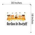 thumbnail image 4 of Children Bee-lieve in yourself Cute Quotes & Sayings Wall Decal Decoration Honey Jars with flying Honey Bees Vinyl Decal Lasts Years and Easily Removable - Size: 30 In(W) x 9 In(H), 4 of 5