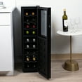 thumbnail image 2 of Koolatron 18 Bottle Slim Dual Zone Wine Cooler, 1.9 Cu. ft (53L) Freestanding Refrigerators, Black, 2 of 12