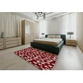 thumbnail image 4 of Ahgly Company Indoor Round Mid-Century Modern Rose Pink Oriental Area Rugs, 3' Round, 4 of 6