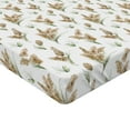 thumbnail image 4 of Ambesonne Watercolor Fitted Sheet, Exotic Print of Botany, Queen Size, Pale Brown Green and White, 4 of 5